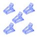 5 Pcs Polygel Nail Clips Nail Tips Clip for Quick Building Gel Transparent Nail Clamps Nail Art Tool Clip Blue