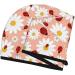 Hair Towel Wrap - Quick Drying Towel Turban with Button | Floral Daisy & Ladybug Design - Buy Online on GoSupps.com