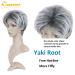 QUEENTAS Ombre Gray Pixie Cut Wig - Short Straight Layered Synthetic Hair for Women - Buy Online on GoSupps.com