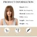 OUFEI Brown Bob Wig with Bangs - Short Synthetic Hair Wig for Women | Perfect for Daily Wear, Parties, and Cosplay - Buy Online on GoSupps.com