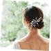 MAGICLULU Artificial Pearl Headdress Rhinestone Hair Accessories Elegant Photo Props Flower Design Hair Comb Bridal Hair Decoration - Buy Online on GoSupps.com