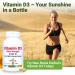 NEW ROOTS HERBAL Vitamin D3 Supplement 5000 IU with Vitamin E | Ultra Strength Vitamin D extracted from Sun Flower (180 Softgels) Non-GMO Effective Immune Support GMP Certified - Buy Online on GoSupps.com