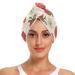 Strawberry Hair Towel 2 Pack Super Absorbent Hair Drying Towel Quick Dry Hair Turbans Head Towel with Button Twisty Wrap for Women Girls