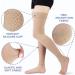 CASMON 20-30 mmHg Medical Compression Stockings Thigh High Socks for Edema Flight - Beige | Men & Women - Large - Buy Online on GoSupps.com