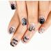 CHEERYMAGIC Halloween False Nails Short Halloween French Press on Nails Black White Ghost Bat Stick on Nails Full Cover Glue on Nails for Women and Girls Nail Art Cosplay Decoration A4YLHMJP - Buy Online on GoSupps.com