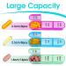 Zoolion Weekly Pill Box - 7 Day Portable Travel Organizer with Large Compartments for Vitamins & Supplements - Cyan - Buy Online on GoSupps.com