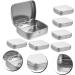 STOBOK 10pcs Boxes Mini Storage Tin Box The Christmas Candle Small Tin with Lid Storage Boxes with Lids Jar Silver 6.00X4.70X1.50CM - Buy Online on GoSupps.com