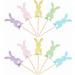 Hosiwei Easter Bunny Food Picks for Cake Decoration 25Pcs Wooden Bunny Picks with Spring Theme for Easter Party Supplies Easter Decorations for Dessert Table - Buy Online on GoSupps.com