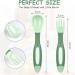 Vicloon Baby Utensils Spoon Fork Set 4pcs Baby Cutlery Feeding Set Toddler Utensils Spoons Forks Baby Fork and Spoon Set Easy Grip Bendable Perfect Self Feeding Spoon Fork (Green) White-green - Buy Online on GoSupps.com