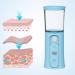 Xtauaguh Nano Mist Sprayer | Handheld Nano Mister - 30ml Visual Water Tank Cordless Mist Sprayer Handy Nano Mist Sprayer with Colorful Light for Face Hydrating Blue - Buy Online on GoSupps.com