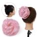Silk-Co 35g Hair Part with Rubber Band - Wavy Soft Bun Hair Extensions in Light Pink | Thickening Messy Updo - Buy Online on GoSupps.com