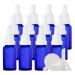 Zeoabsy 12 pieces 20 ml frosted blue glass pipette bottle with white originality lock pipette ring empty clear glass bottle glass pipette drip bottle for essential oils aromatherapy 20ml blue