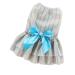 Barrageon dogs Kneid Sweet Princess Rock Clot Cat for Small Pets Medium -sized summer clothing Bowknot Dog cat (blue yellow -m) back length: 30 cm stripes - blue yellow