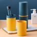 Travel Toothbrush Cup Set - 2 Portable Plastic Mugs with Lid for Camping & Home - Toothpaste & Dental Storage Solution - Buy Online on GoSupps.com