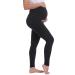 Amorbella Maternity Leggings Over Bump Cotton Soft Pants Yoga Pajama L Black