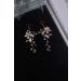 Denifery Handmade Flower Chandelier Earrings - Bridal Pearl & Rhinestone Dangle Jewelry for Weddings & Daily Wear - Buy Online on GoSupps.com