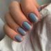 24pcs Short False Nails Stick on Nails Press on Nails Removable Glue-on Nails Fake Nails Women Girls Nail Art Accessories (Grey Blue)