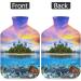 Cozy Summer Heat Bottle with Tropical Animal Cover - 2L Hot Water Bottle for Pain Relief & Comfort - Buy Online on GoSupps.com