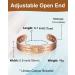 EnerCoppeX Copper Magnetic Bracelet for Women - Detox Jewelry with 3500 Gauss Magnet (CPB-2051T) - Buy Online on GoSupps.com