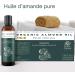 Relax Master Huile d'amande 100 % bio - 150 ml - Press e froid et pure - Huile d'amande douce pour cheveux peau et visage - Buy Online on GoSupps.com