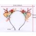 Christmas Deer Antlers Flower Berry Headband Crown Floral Headband Christmas Boho Headdress Party Headwear Hair Hoop Christmas Hair Accessories for Women Girls - Buy Online on GoSupps.com
