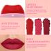 3Pcs Dark Ruby Deep Rose Red Matte Velvet Lazy Lipstick Set - Long Lasting Waterproof Smudge Proof Lip Stick Packs for Women - Buy Online on GoSupps.com
