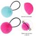 Pom Pom Hair Ties Set - 16pcs Fluffy Elastic Pom Pom Ponytail Holders for Girls and Toddlers in 8 Colors - 2 inches - Buy Online on GoSupps.com