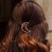 Yheakne Boho Gold Crescent Moon Hair Clip Barrette - Minimalist Geometry Hair Accessory for Women and Girls - Buy Online on GoSupps.com