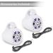 Pyle Marine Wakeboard Tower Speakers - Waterproof 4in Dual Subwoofer Set with Bluetooth, LED Lights - Boat Audio System (White) - Buy Online on GoSupps.com