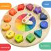 SCHMETTERLINE Kronolino Wooden Learning Clock | Rainbow Colors for Playful Time Learning | Ages 3+ - Buy Online on GoSupps.com
