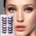 Shop Fluffy 5D Colored Mink Lashes - 7 Pairs of Dramatic False Eyelashes for All Saints Day | Rainbow Faux Lashes - Buy Online on GoSupps.com