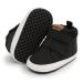 RVROVIC Baby Boys Girls Anti-Slip Sneakers Soft Ankle Boots Toddler First Walkers Newborn Crib Shoes 6-12 Months A1 Black