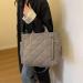 Arvalolet Women's Quilted Winter Shopper Bag - Light Padded Large Capacity Fluffy Hobo Handbag in Gray - Buy Online on GoSupps.com