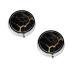 Black Gold Marble Printed Mini Round Pill Box Pill Box 3 Compartment Medicine Pill Case Pill Organizer Travel Pillbox Portable Pill Box for Pocket Home Office Use