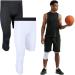 2 Packs Men's 3/4 One Leg Compression Tights Unisex Leggings Athletic Base Layer for Basketball Sports R Style Medium