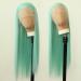 Mint Green Long Straight Synthetic Lace Front Wig for Black Women - Heat Resistant Fiber Hair, Pre Plucked Natural Hairline - Ideal for Cosplay and Daily Wear - Buy Online on GoSupps.com