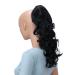 CAISHA 40 cm hair braid Lily hair part with butterfly clamp ponytail hair extension voluminous wavy black h201 black #1 h201