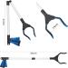 32 Foldable Reacher Grabber Tool with Rotating Jaw - Mobility Aid for Elderly - Trash Picker Upper - Long Arm Extender (Blue) - Buy Online on GoSupps.com