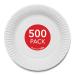 Stock Your Home 9-Inch Paper Plates Uncoated, Everyday Disposable Plates 9" Paper Plate Bulk, White, 500 Count 9 Inch - Five Hundred Count