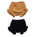 HASAKI 2Pcs Kids Linen Bloomer Shorts - Newborn Baby Girls Boys Toddler Diaper Cove 2-3 Years Yellow+black