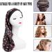 Ladaypoa 2-Piece Women Satin Sleep Cap - Double-Layer Adjustable Silk Hood for Curly Hair | Black & Red Lips - Buy Online on GoSupps.com