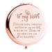 WHING to My Sister Travel Makeup Mirror  Personalized Compact Engraved Pocket Mirror for Best Friends  Sister Birthday
