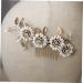 DOITOOL Hair Accessory for Women Hair Jewels for Women Daisy Hair Comb Copper Leaf Hair Comb Hair Barrettes Tiara Hair Rhinestones Crystal Flower Hair Side Comb Bride Insert Comb Wedding - Buy Online on GoSupps.com