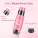 Erinde Cream Blush Stick with Brush - Lightweight Pink Blush for Cheeks, Waterproof & Long-lasting 3-in-1 Makeup Stick - Milk Tea Pink - Buy Online on GoSupps.com