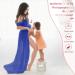 Feoya Maternity Maxi Dress - Chiffon Lace Split Front Gown for Pregnant Women Photography - Blue - Size 2 M - Buy Online on GoSupps.com