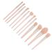 Soft Pink Fiber Hair Brushes Set | 12pcs Professional Makeup Tools for Blush Eyebrow & Eyeshadow - International Shipping Available - Buy Online on GoSupps.com