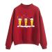 Yihaojia Mock Neck Sweatshirt Women Oversized Pullover Xmas Long Sleeve Jumper Tops Soft Fall Winter 2023 Clothes Shirt Red XX-Large
