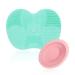 Makeup Brush Cleaning Pad 1 Piece Silicone Purifier with Suction Cup 1 Foldable Cleaning Bowl for Makeup Brushes Portable Cleaning Tool Set