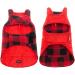 SCENEREAL Reversible Dog Winter Jacket - Windproof Waterproof Plaid Vest for Small, Medium, Large Dogs - Red-Black - Buy Online on GoSupps.com