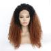 wig Black and brown mixed color small roll front lace chemical fiber hood high temperature silk wig set